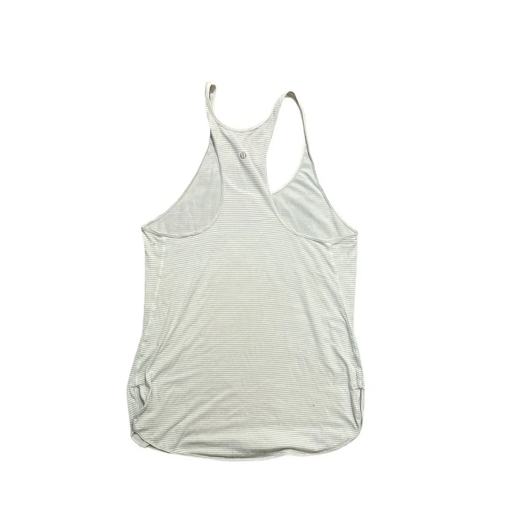 Lululemon Cool Racerback II Pin Striped Thin Workout Running Tank Top